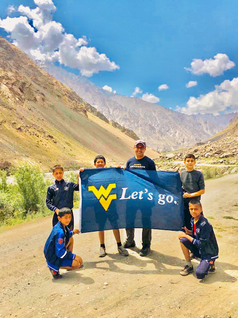 Ryan Budwany, MD, with orphans in the village of Rushan during a rotation in Tajikistan with Medical Diplomats International.